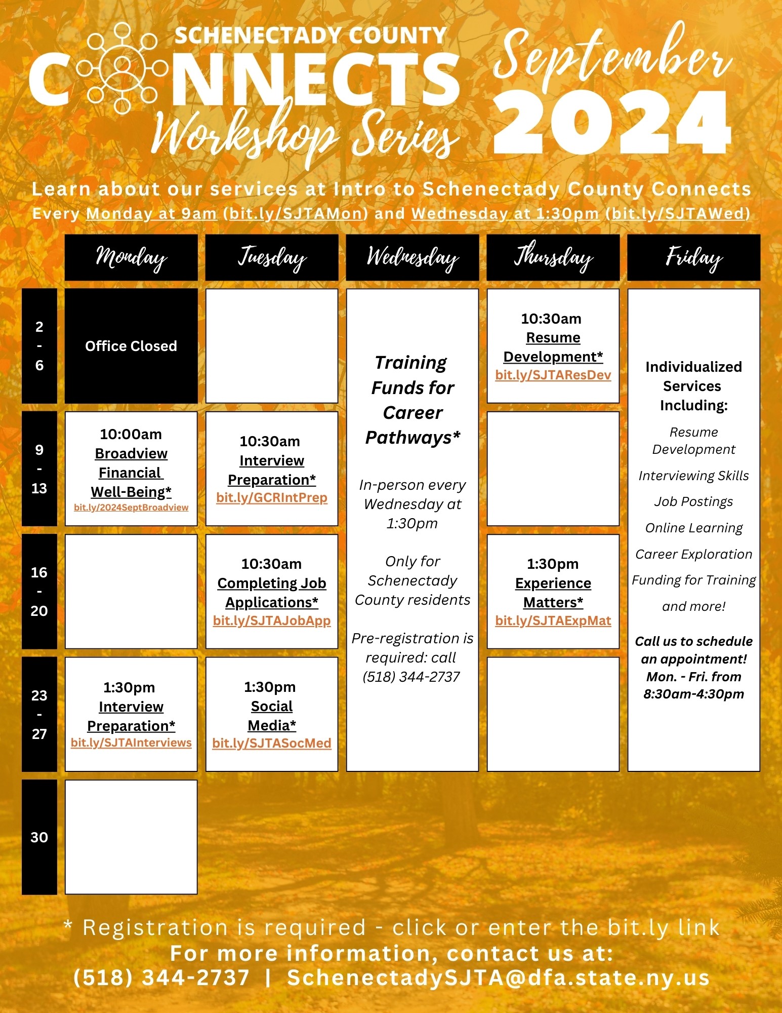 sept 24 workshops