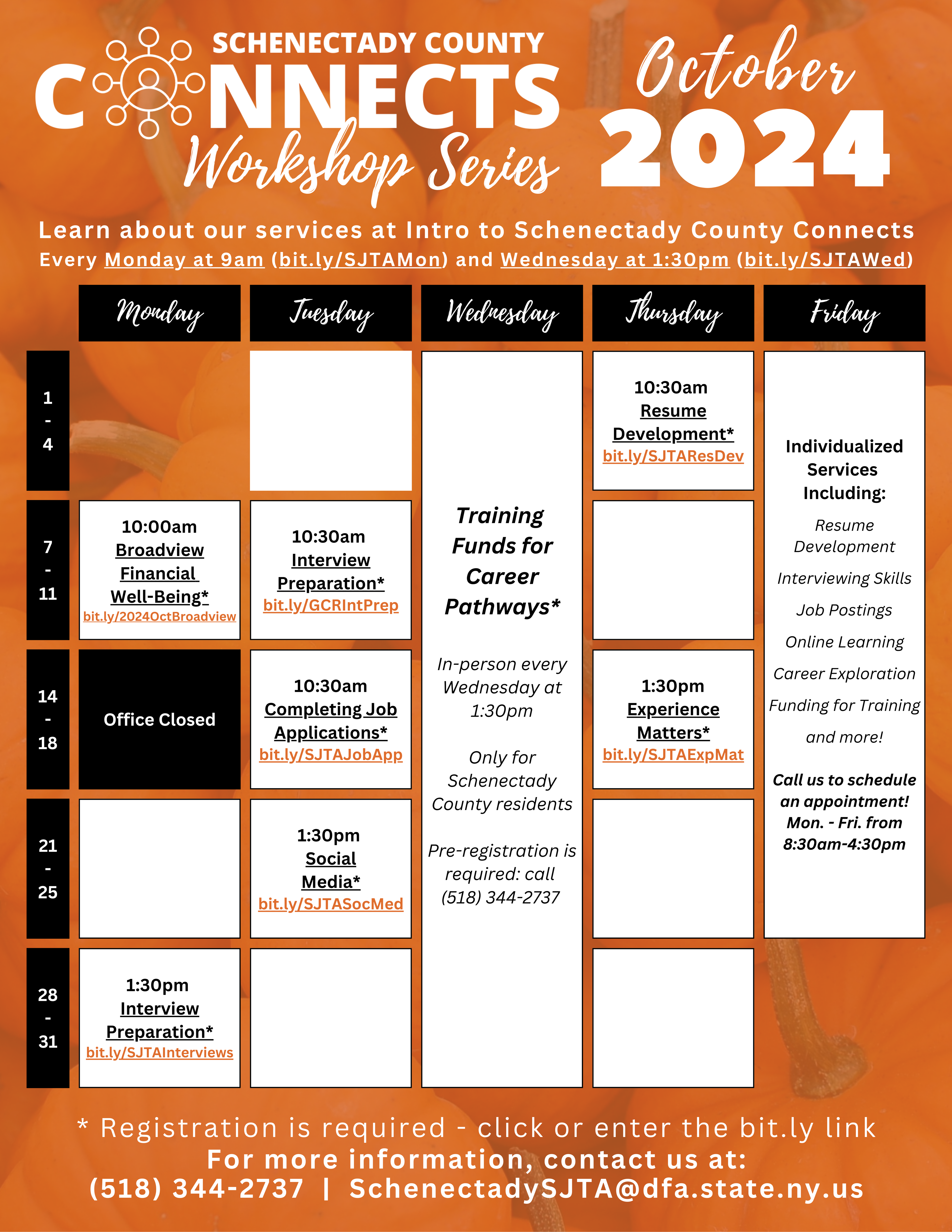 oct workshops