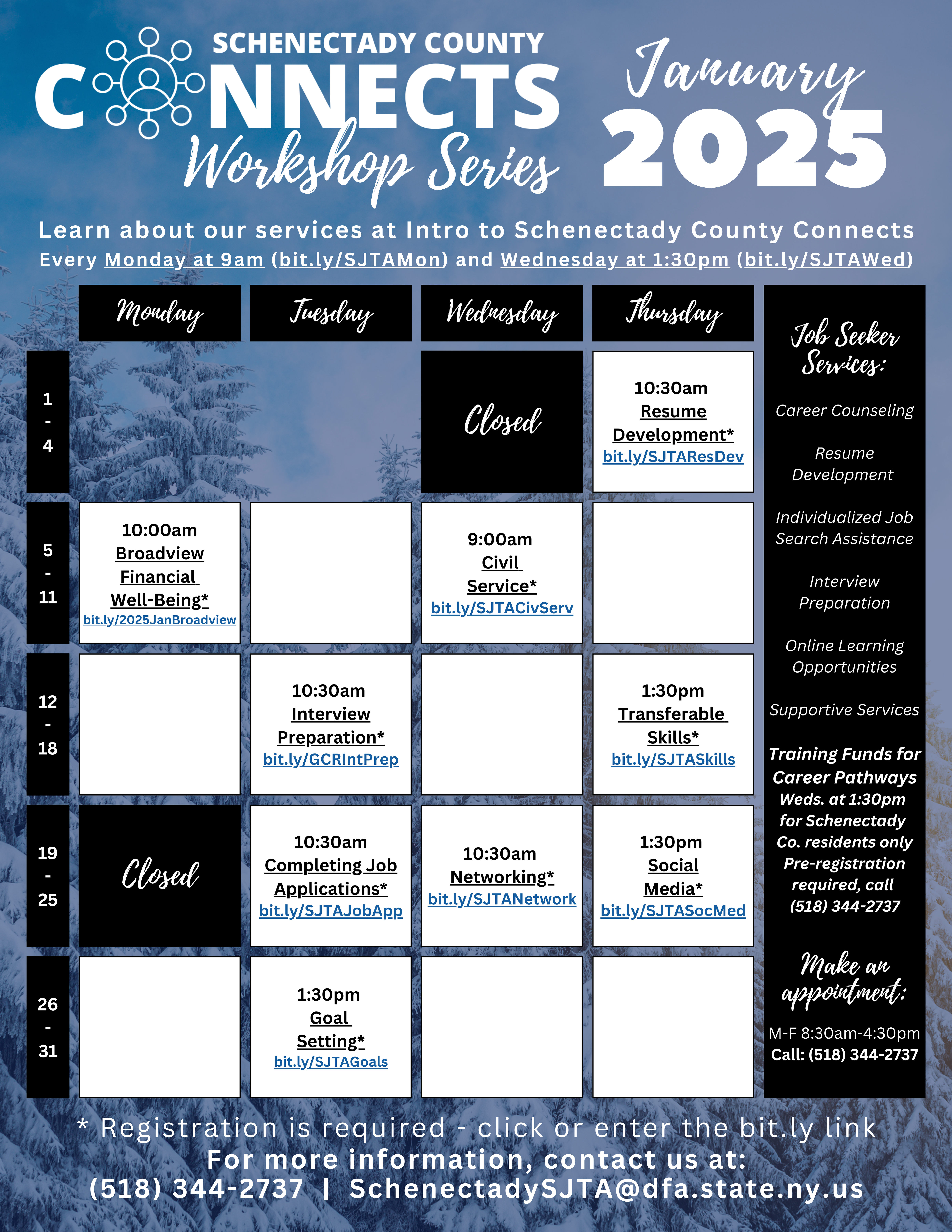 January Workshops