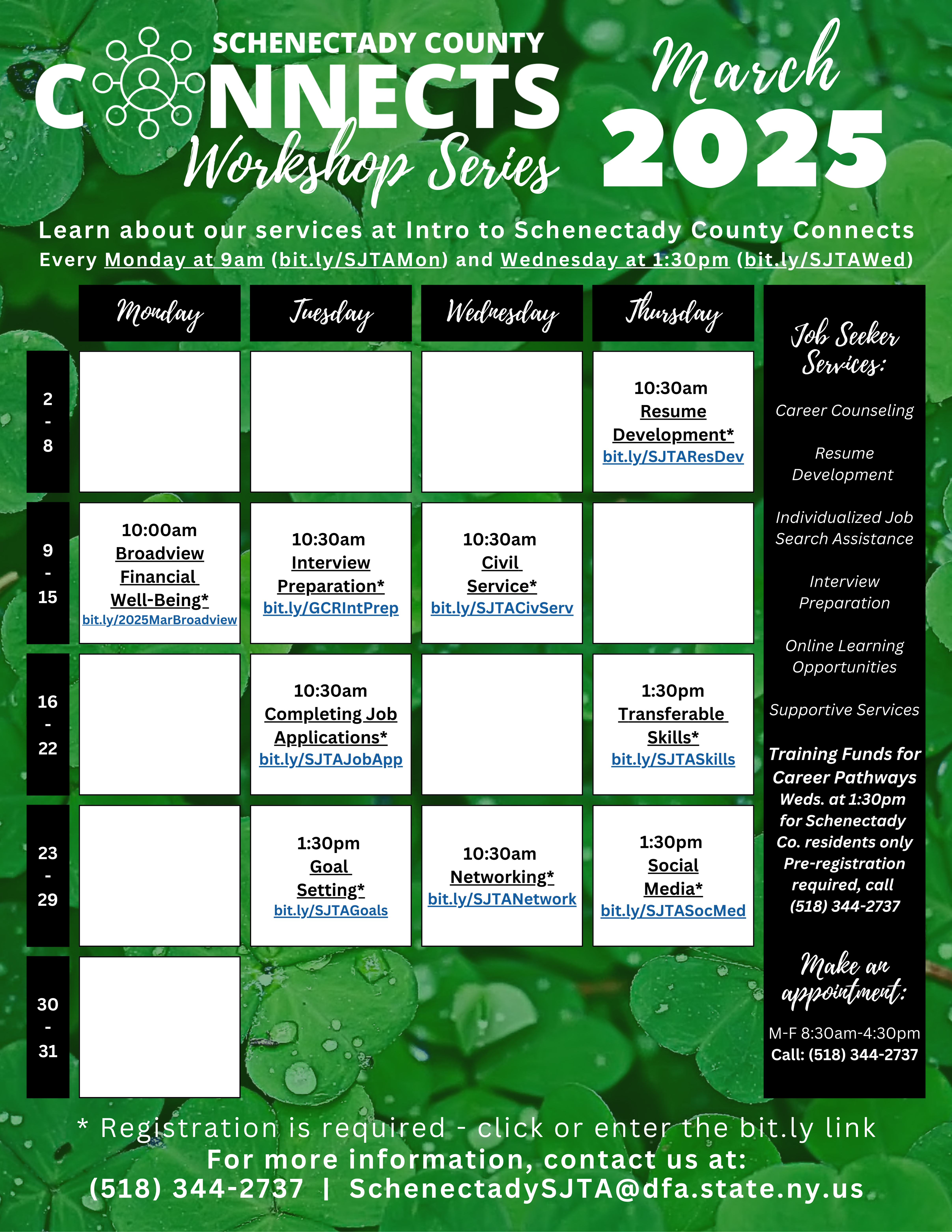 2025 March Workshops