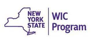 Outline of New York State with the text New York State WIC Program