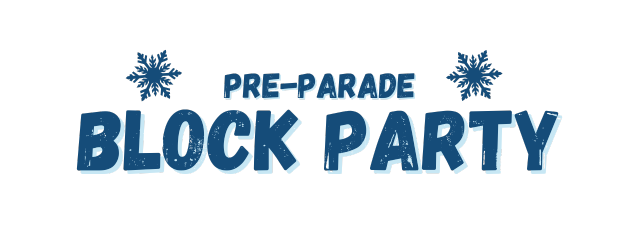 Logo Text: Pre-Parade Block Party