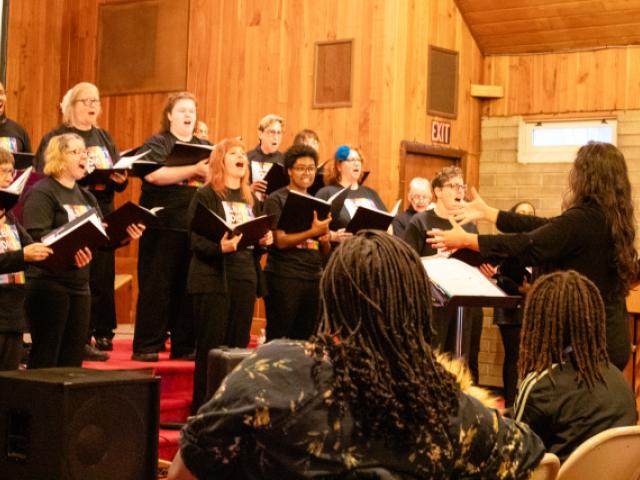 photo of the Albany Voices of Pride performing at the 2025 Schenectady County MLK Jr. Observance Day