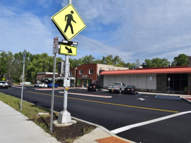 Pedestrian crosswalk sign