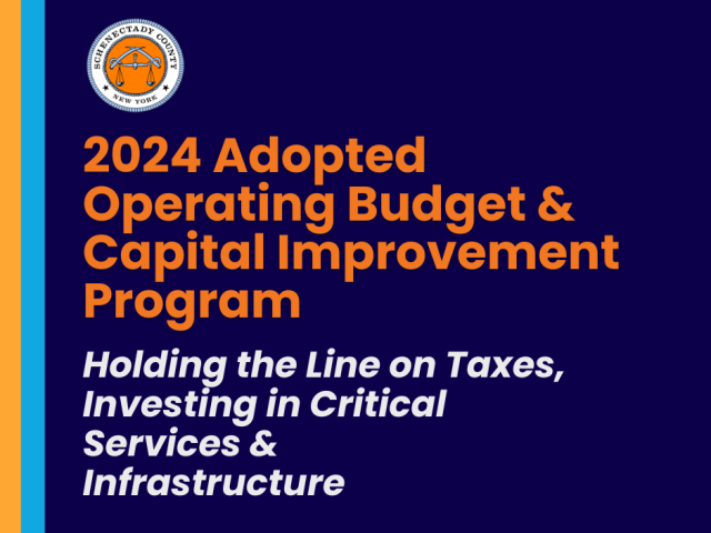 Schenectady County 2024 Budget Graphic