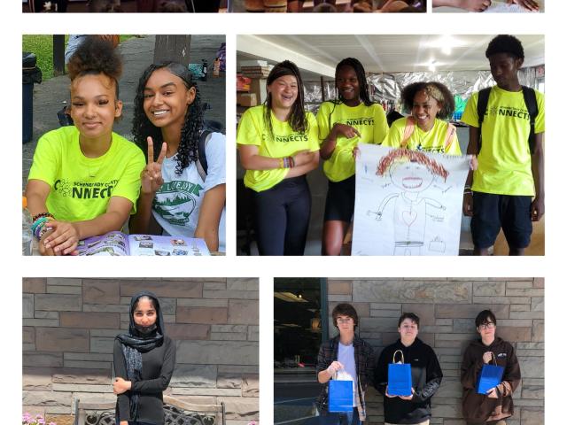 Photo collage of kids in the summer youth employment program